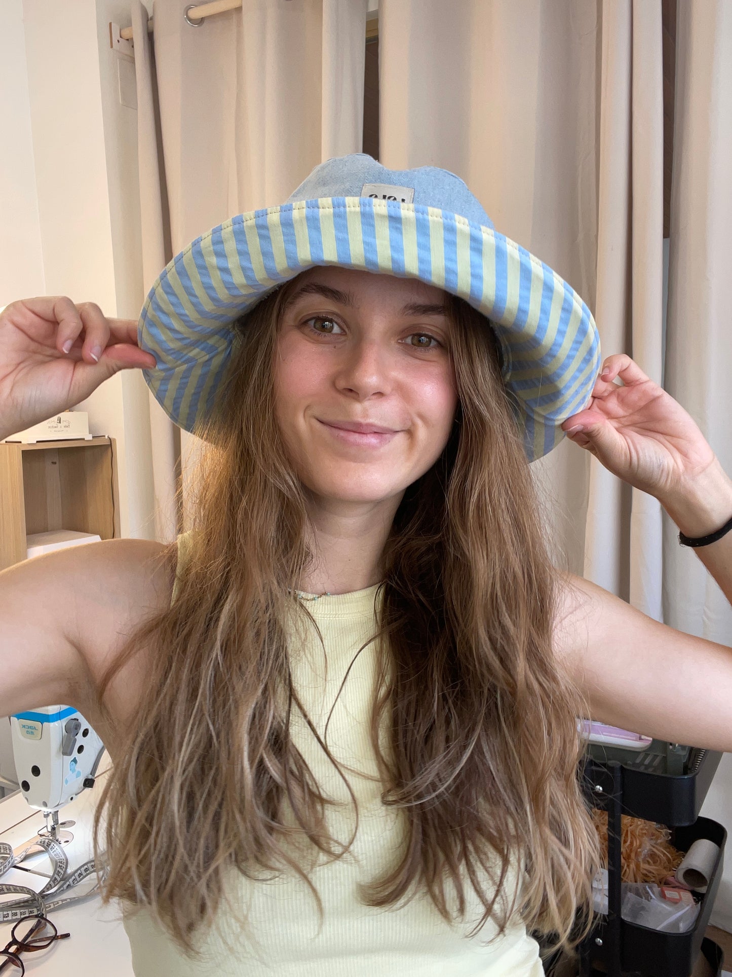 Bucket hat denim azul