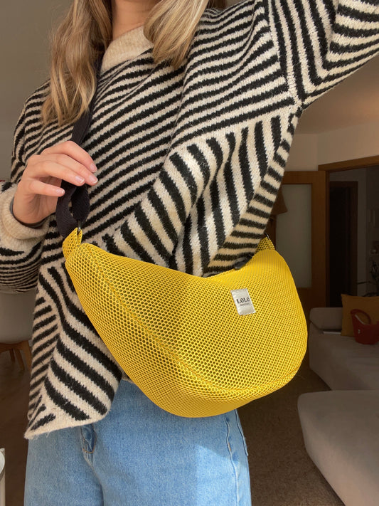 Bolso moon malla 3D amarillo