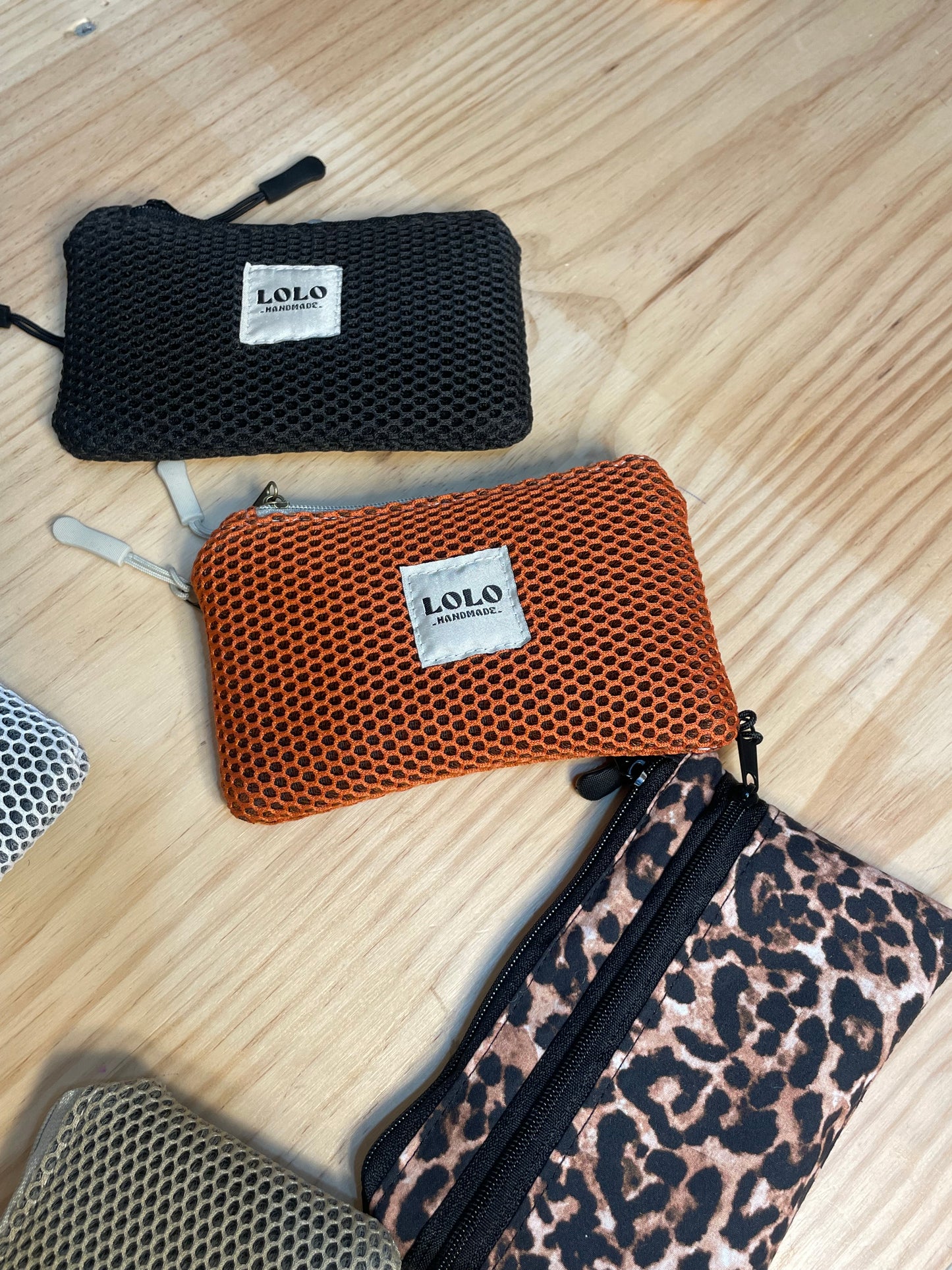 Cartera malla 3d teja