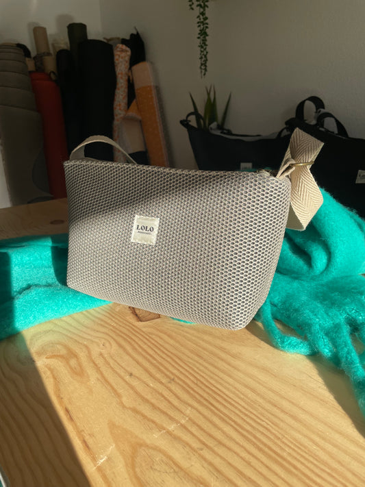Bolso rectangular malla 3D piedra