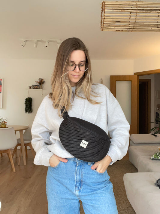 Riñonera XL malla 3D negro