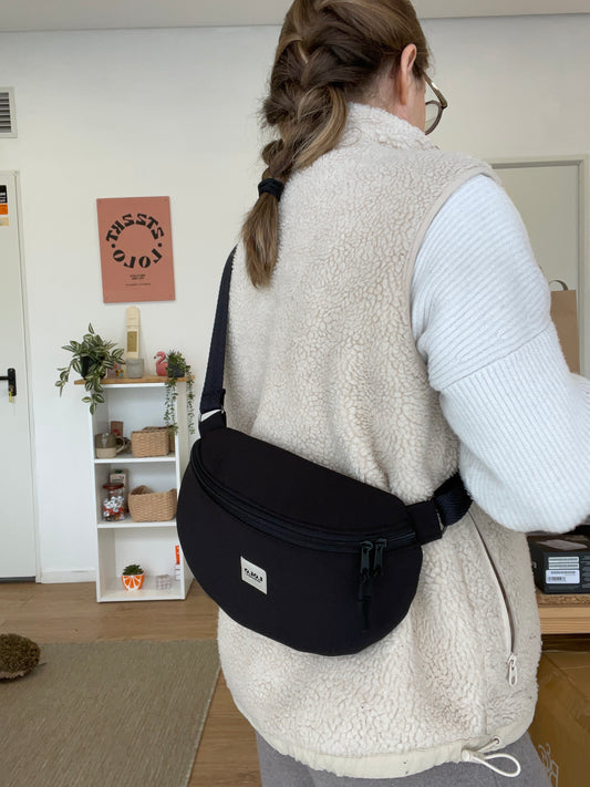 Riñonera XL negro softshell