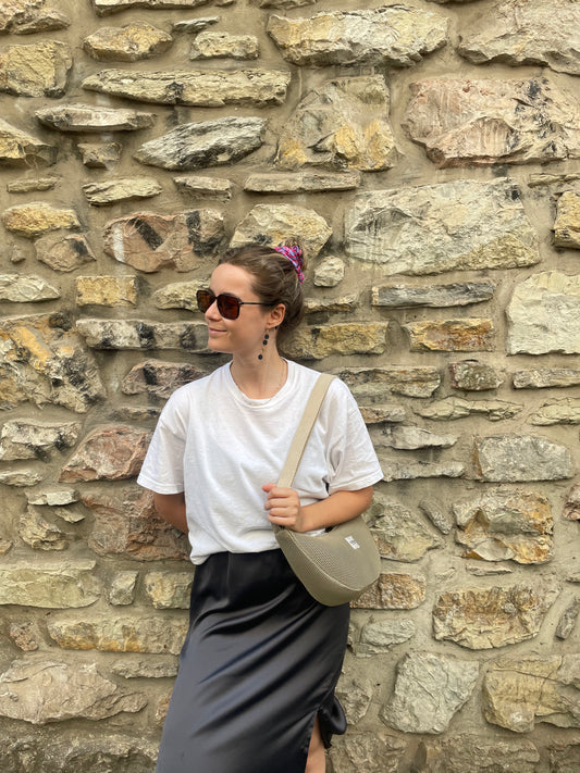 Bolso moon malla 3D Taupe