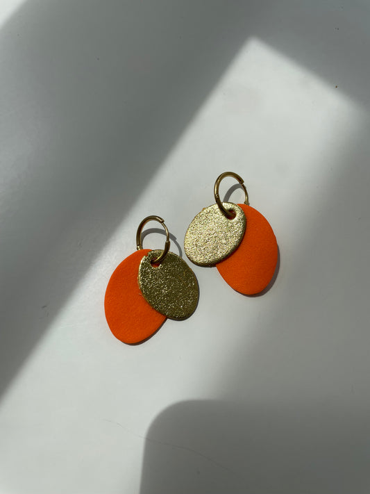 Óvalo dúo naranja y lila