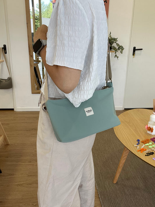 Bolso rectangular softshell verde menta