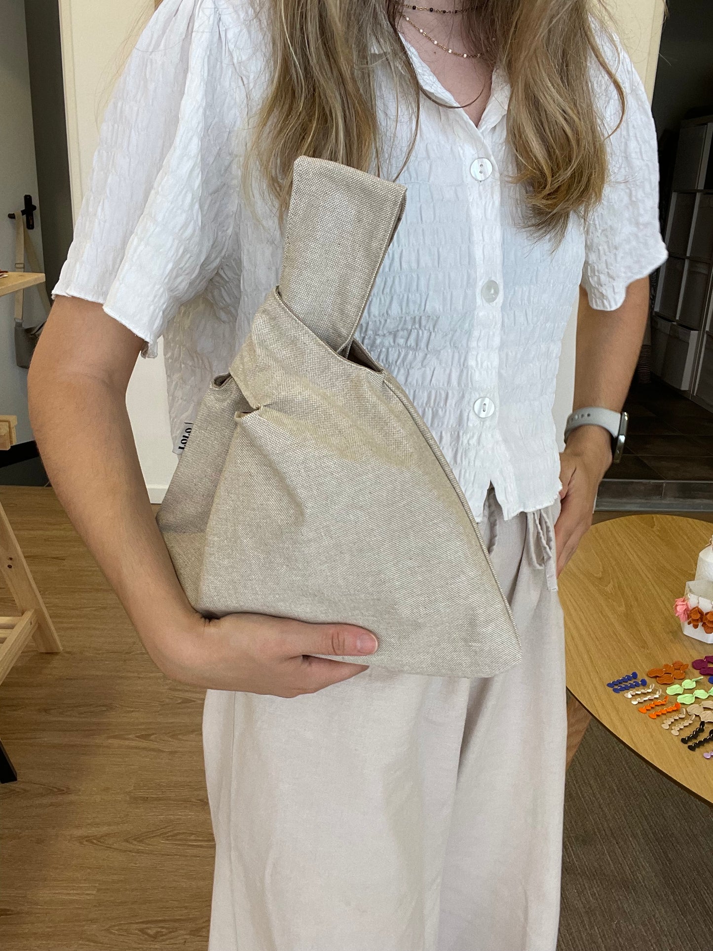 Bolso nudo impermeable efecto lino