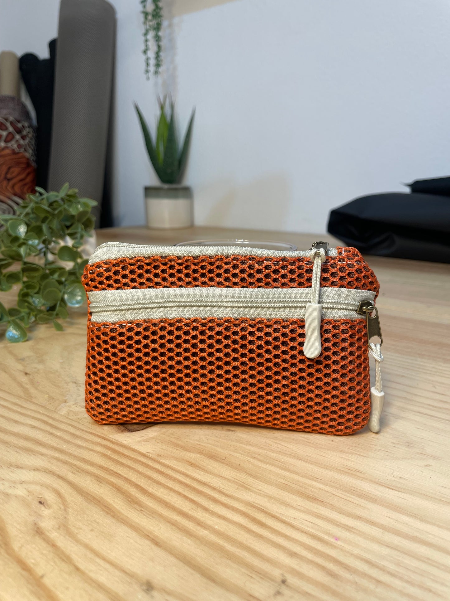 Cartera malla 3d teja