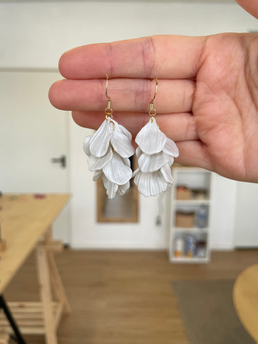 Hojitas blanco nácar