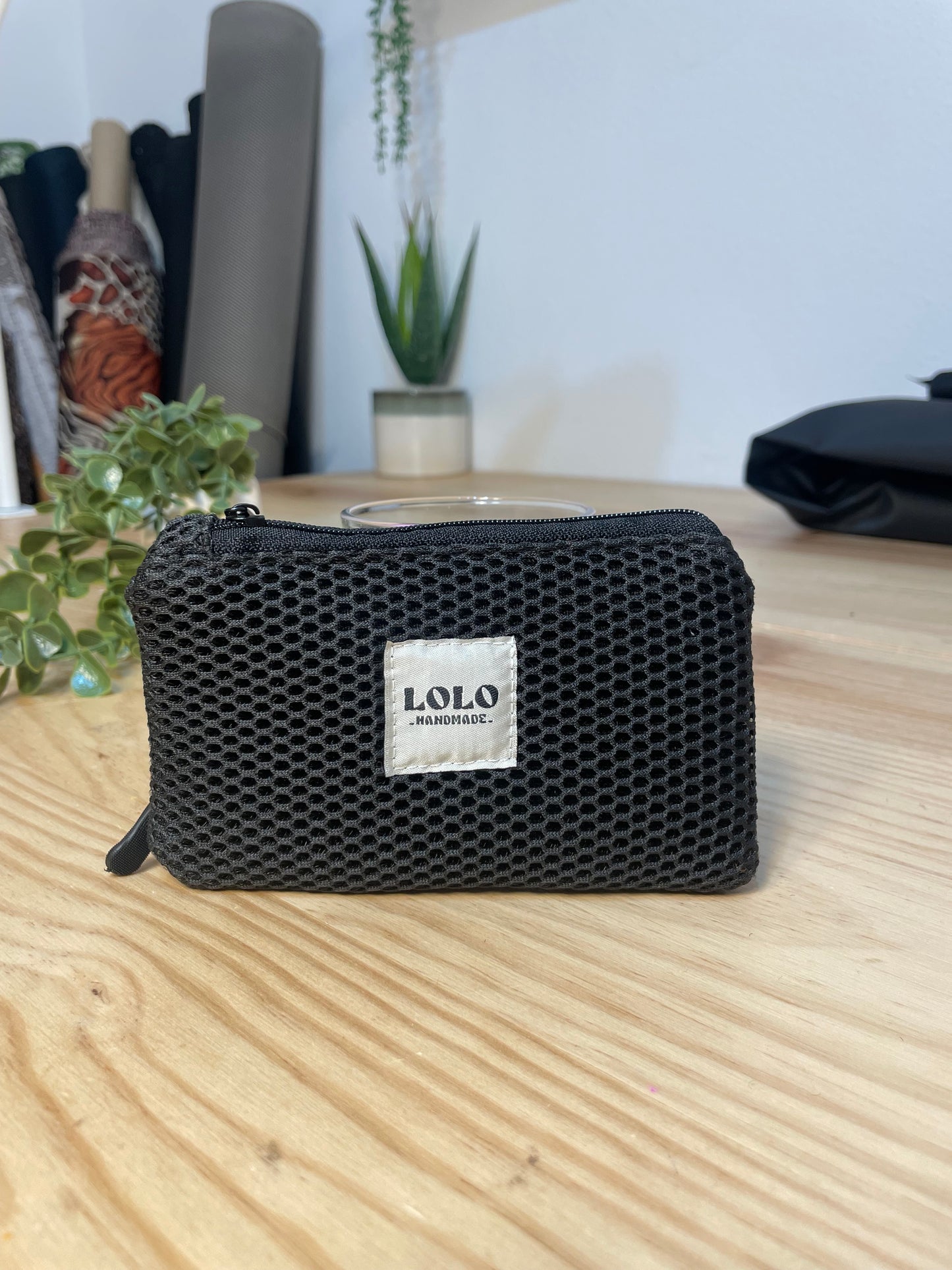 Cartera malla 3d negro