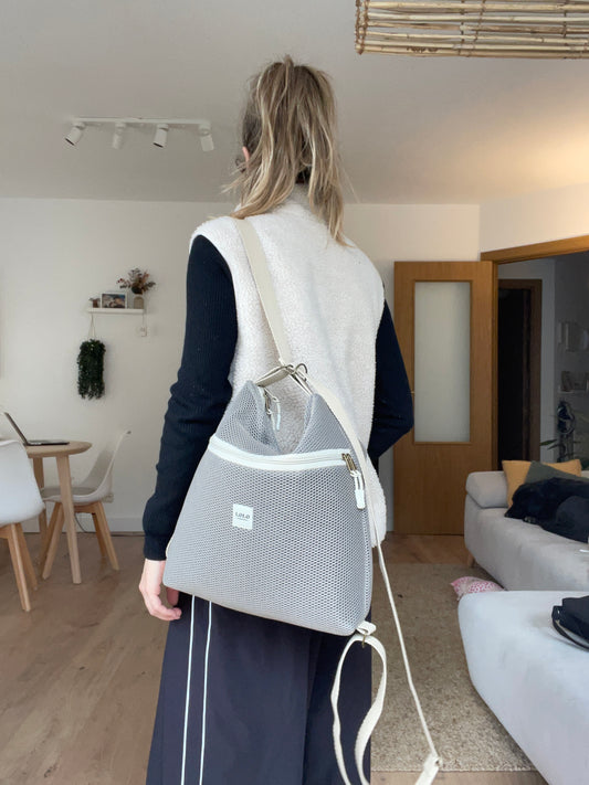 Bolso/mochila malla 3D piedra