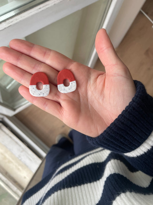 MINI DONUTS TERRACOTA&BLANCO VIRUTAS