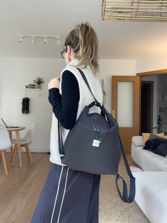 Bolso/mochila malla 3D negro