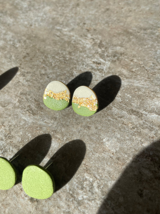 Viruta pan de oro blanco y verde botella