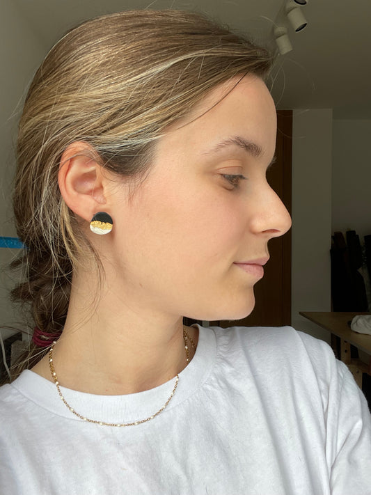 Viruta pan de oro negro y blanco