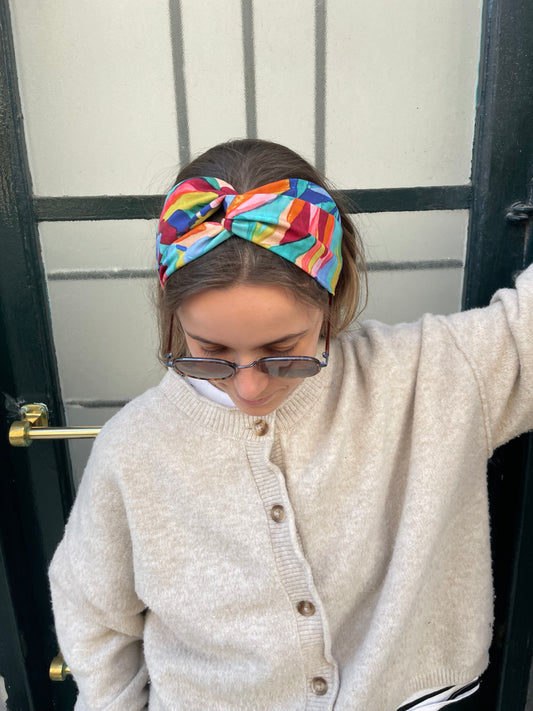 Turbante hojas multicolor