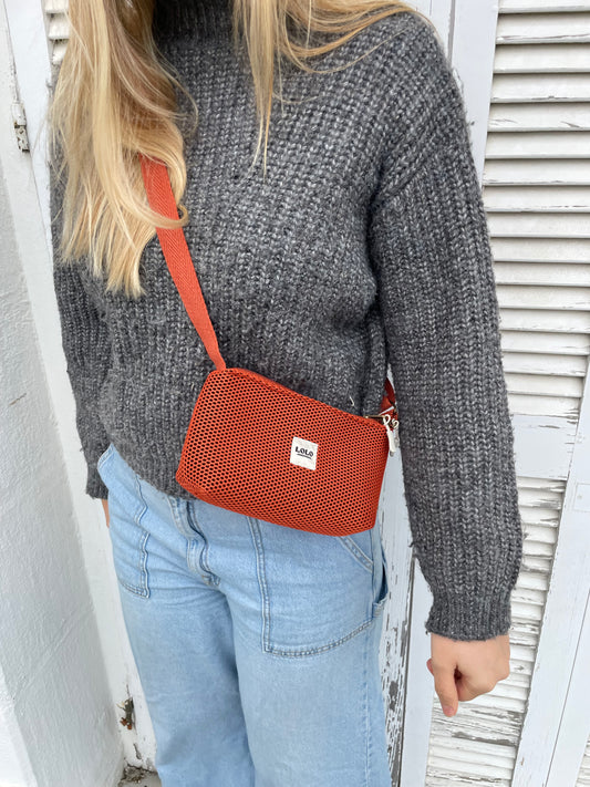 Bolso pocket malla 3D teja