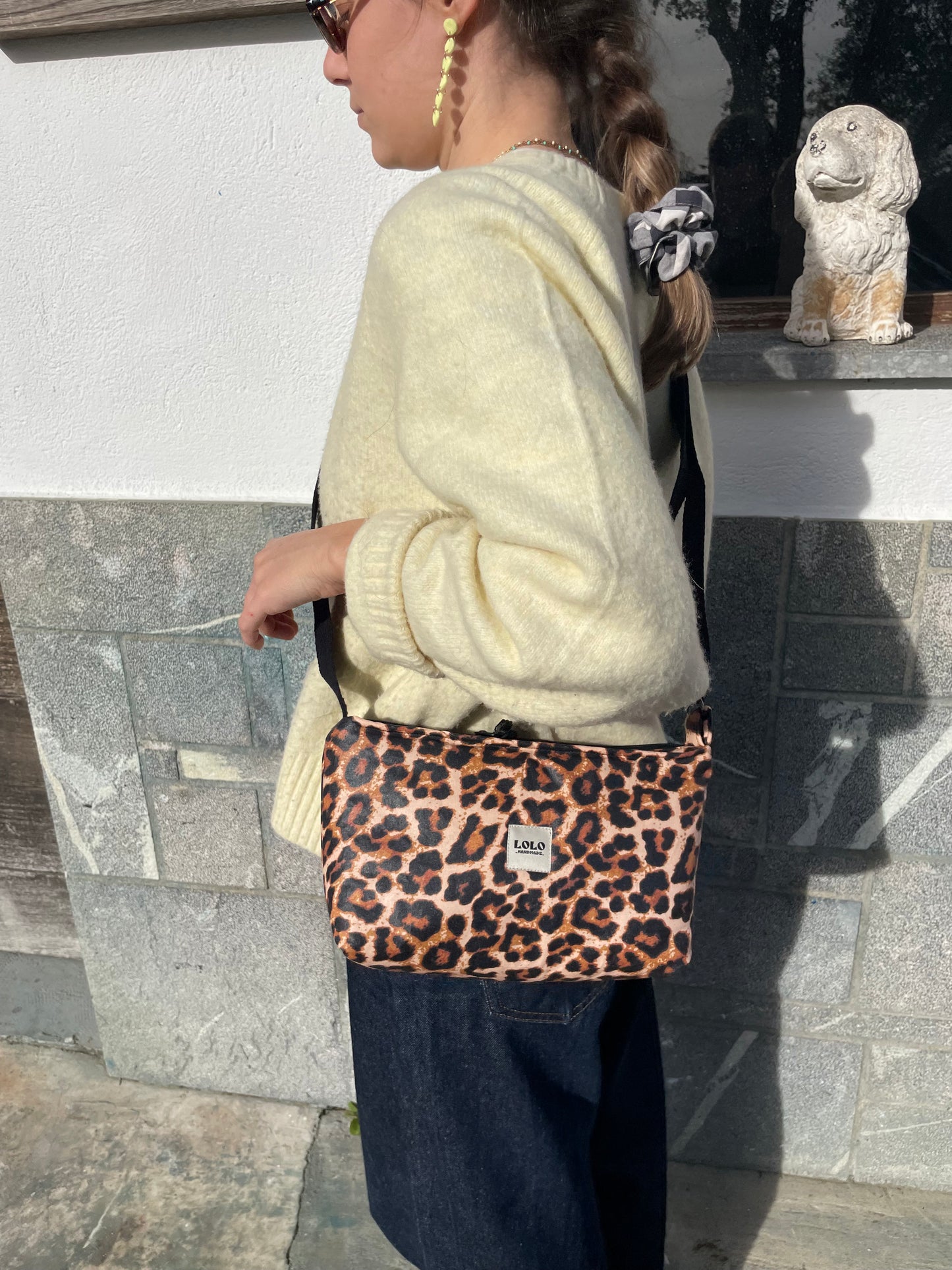 Bolso rectangular leopardo impermeable