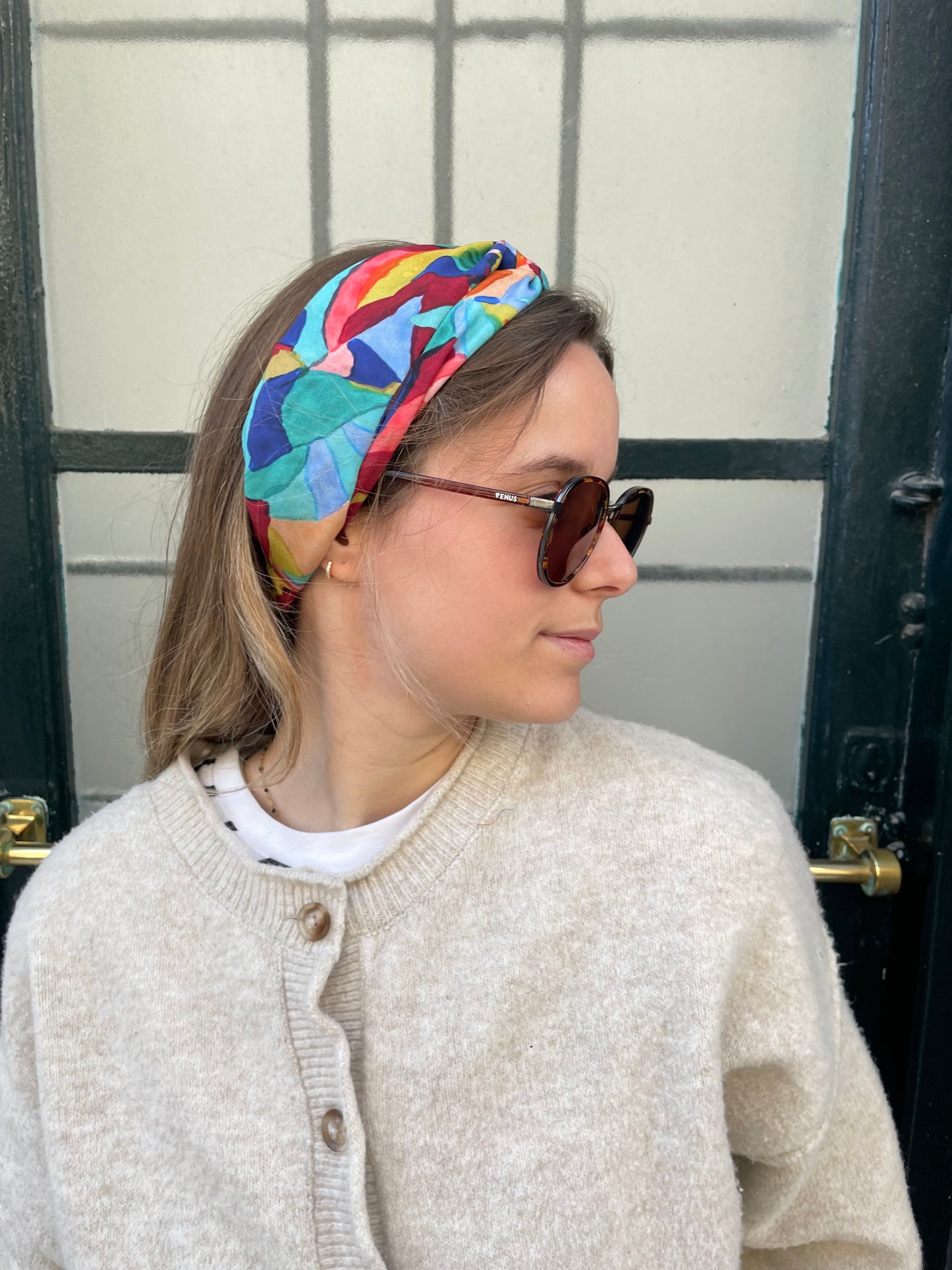 Turbante hojas multicolor