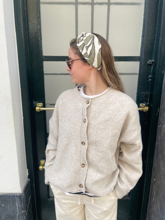 Turbante cebra verde