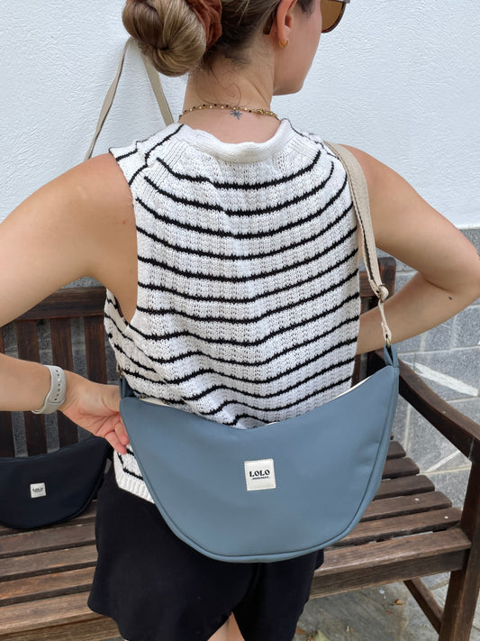 Bolso moon softshell azul grisáceo