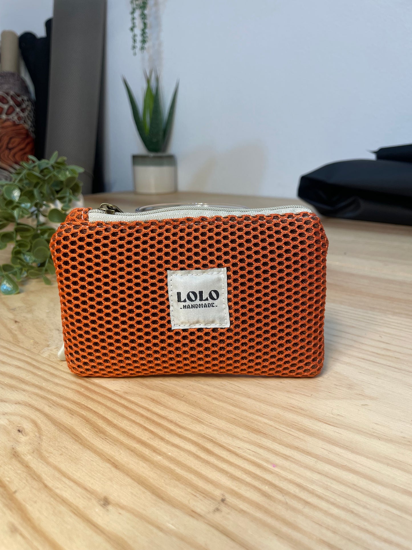 Cartera malla 3d teja