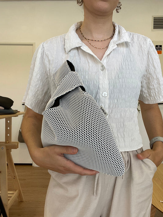 Bolso nudo malla 3D blanco