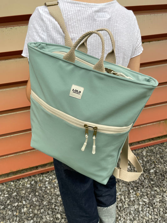 Mochila softshell verde menta