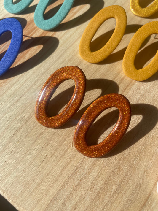 Mini aro marrón brillante