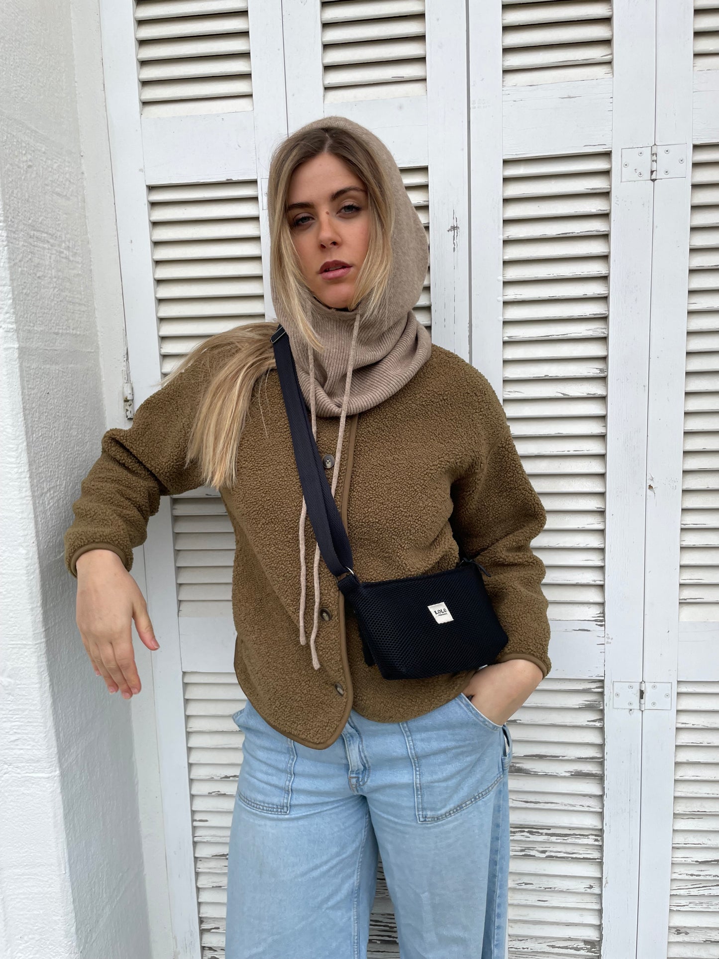 Bolso pocket malla 3D negro