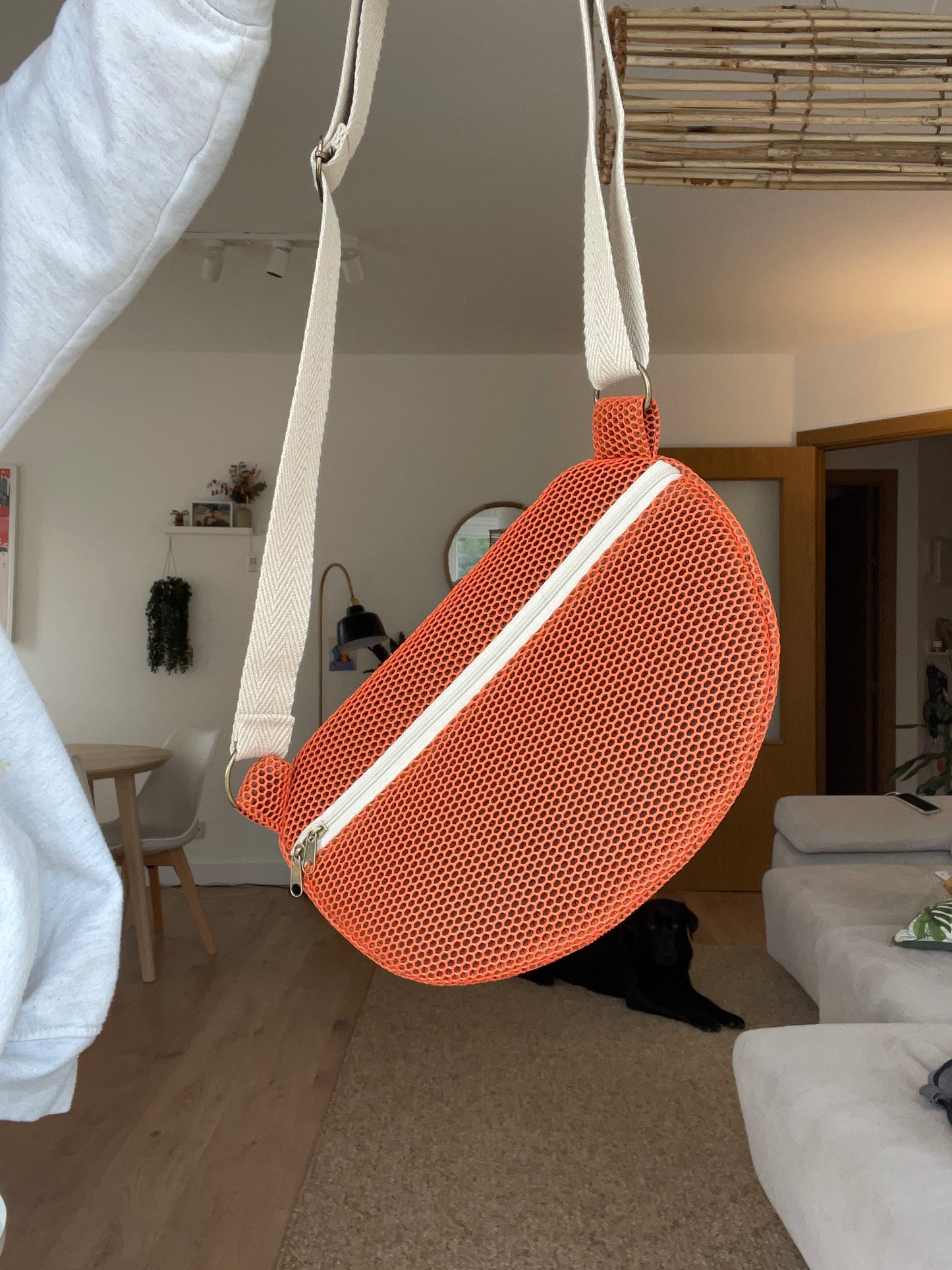 Riñonera XL malla 3D teja