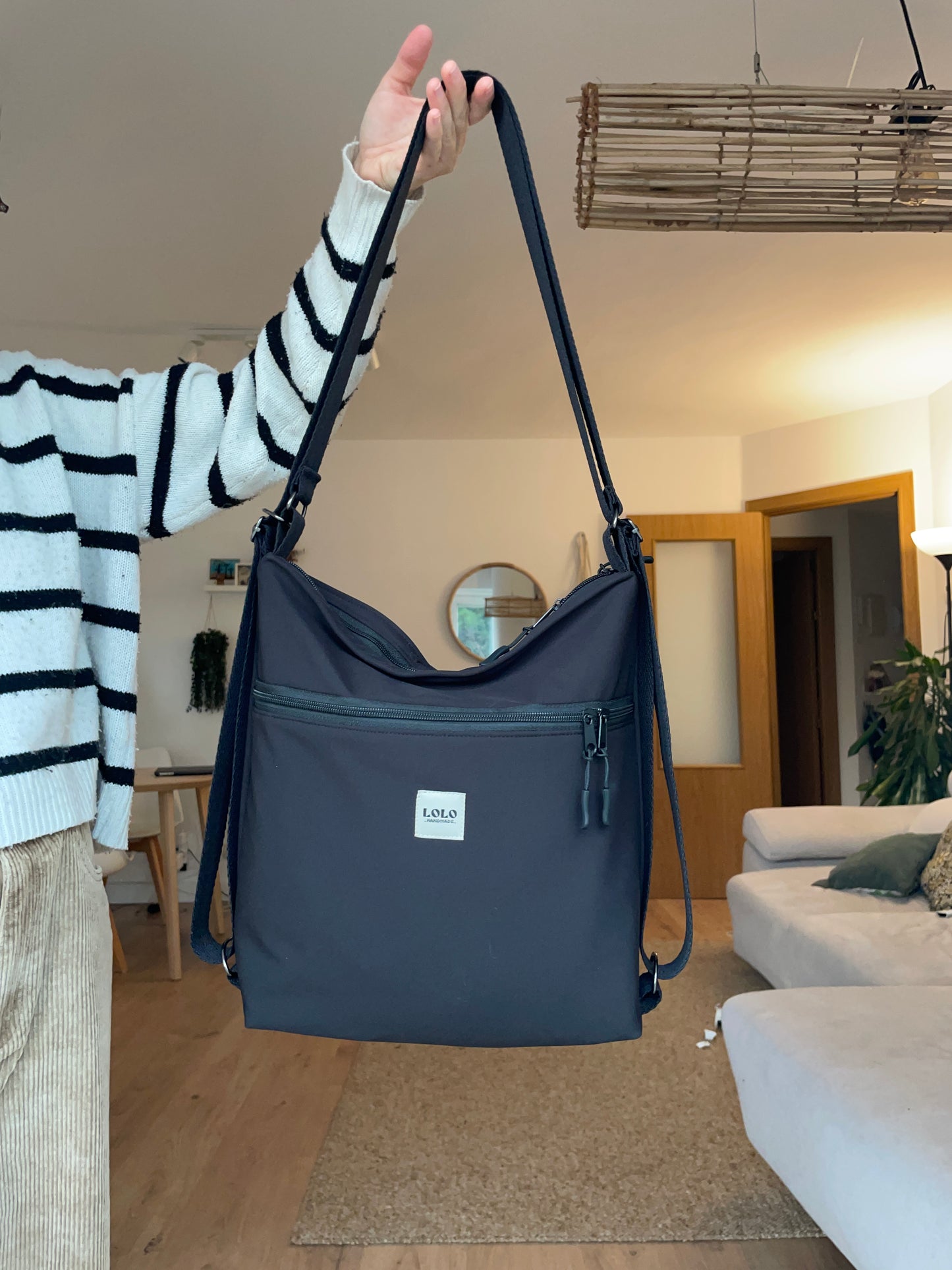 Bolso/mochila softshell negro