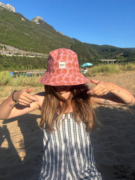 Bucket hat hojas de palma