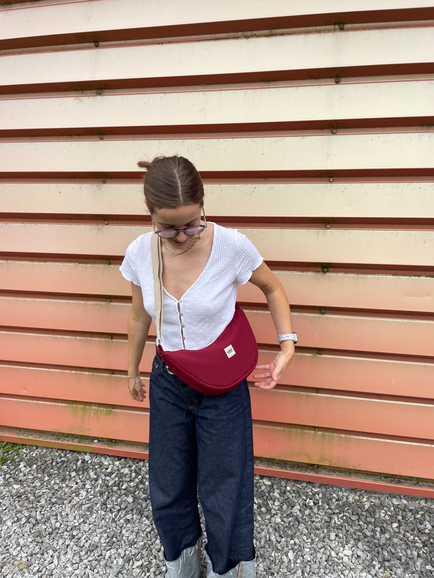 Bolso moon softshell burdeos