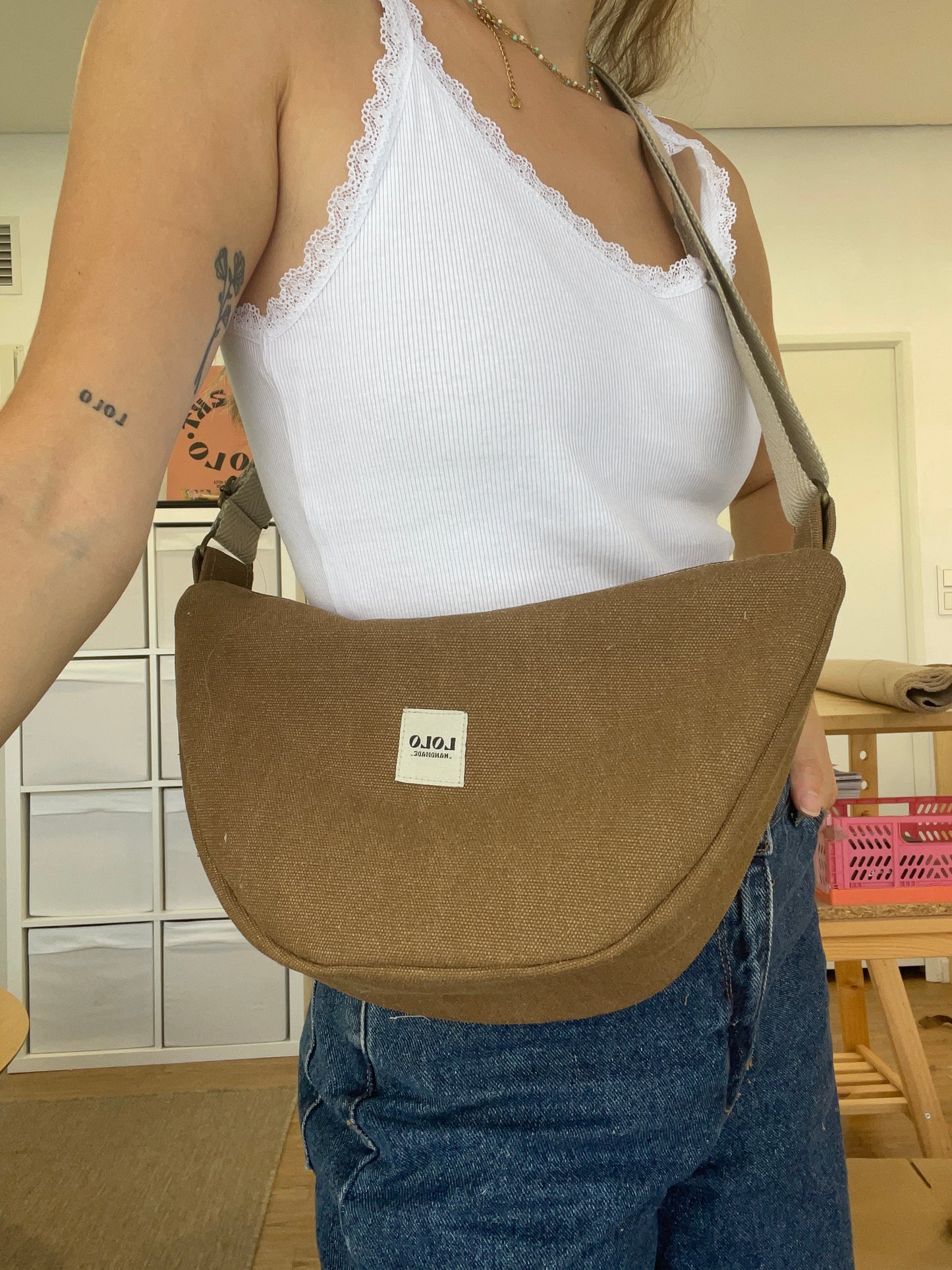 Bolso moon marrón vintage