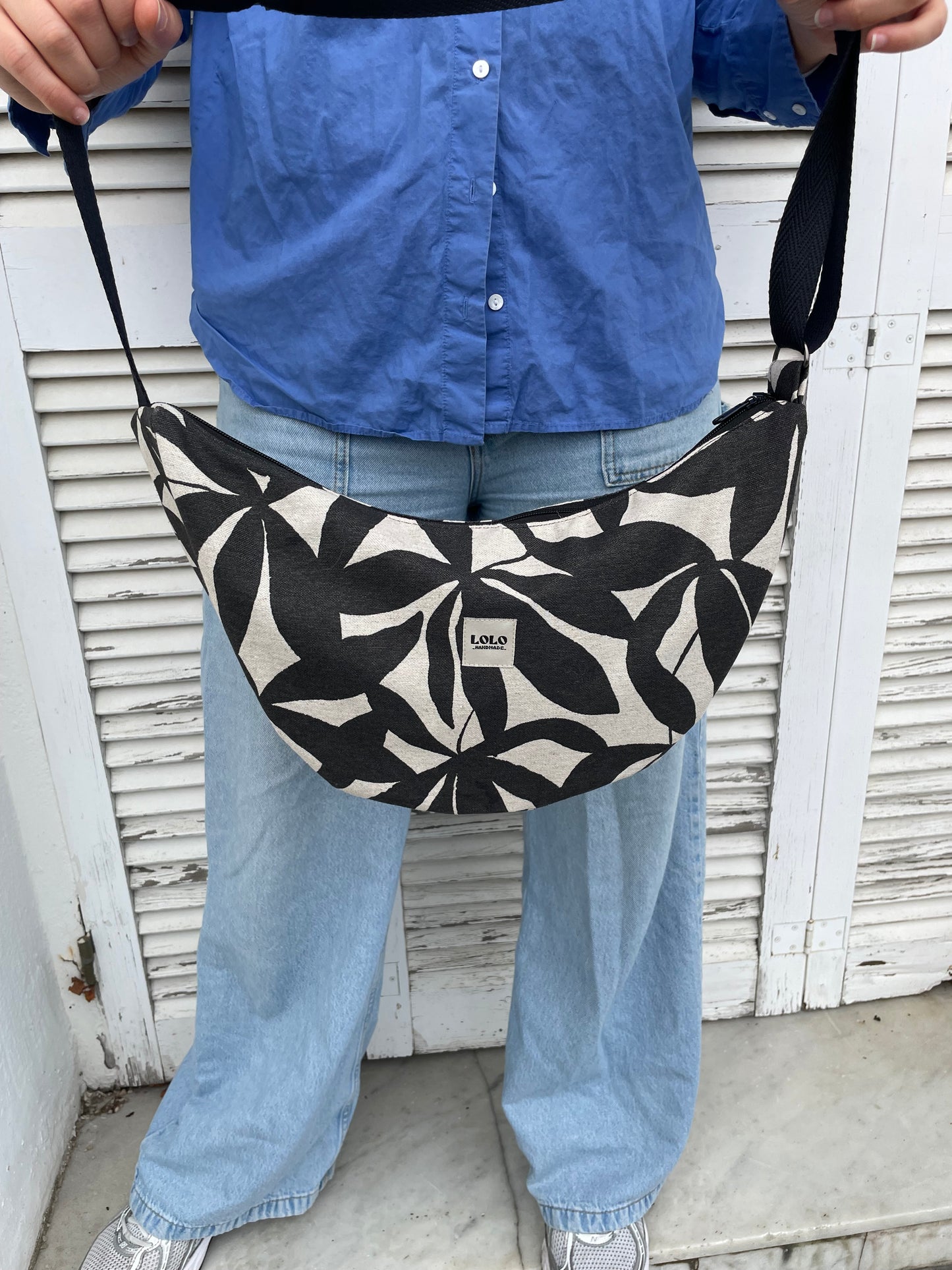 Bolso moon XL hojas bicolor