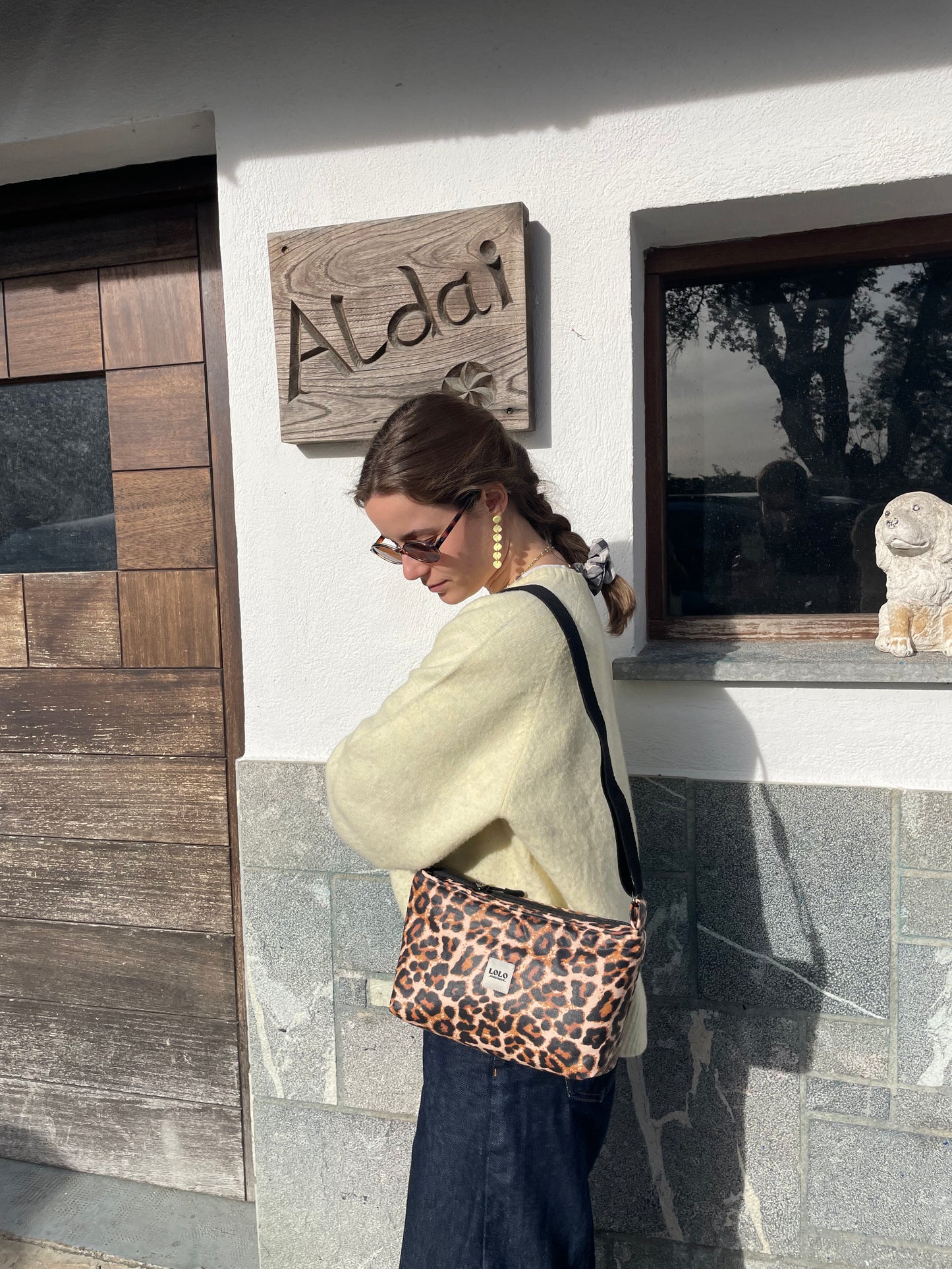 Bolso rectangular leopardo impermeable