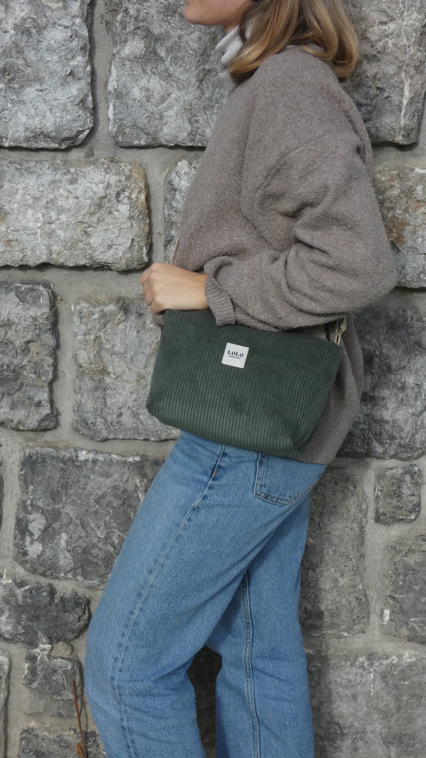 Bolso green pana