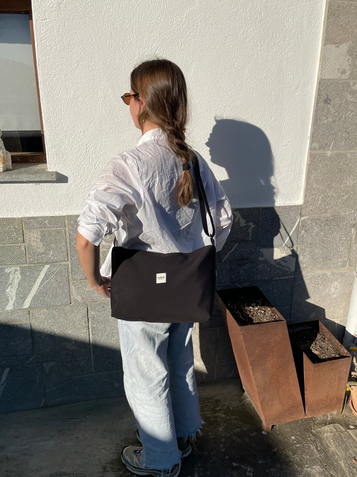 Bolso rectangular XL softshell negro