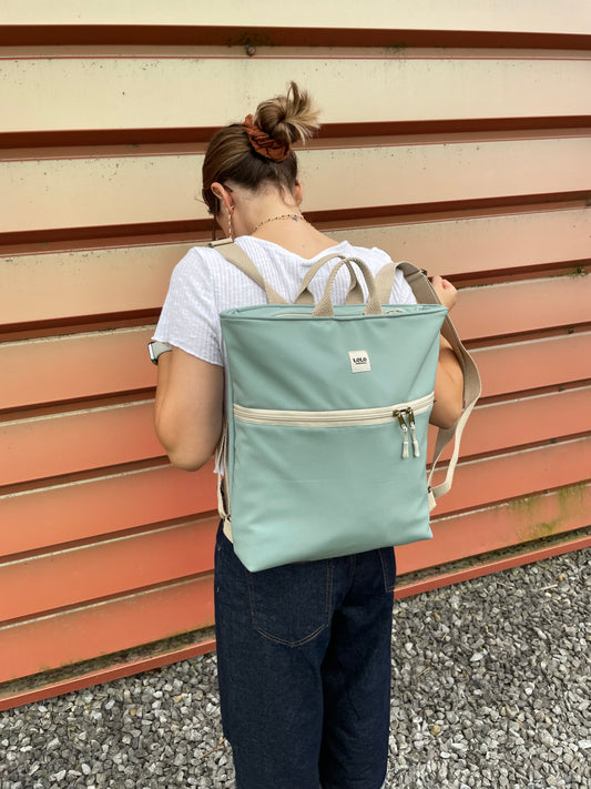 Mochila softshell verde menta