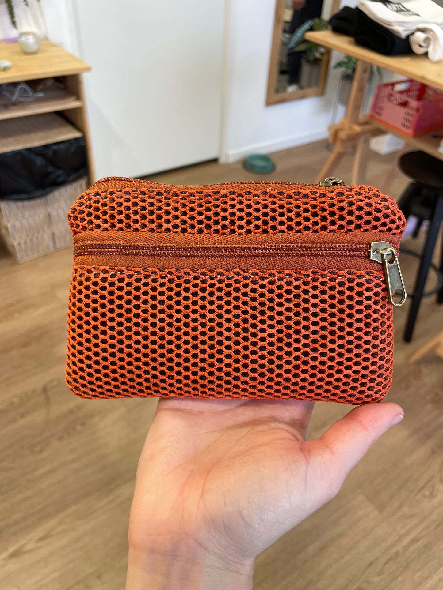 Cartera malla 3D total teja