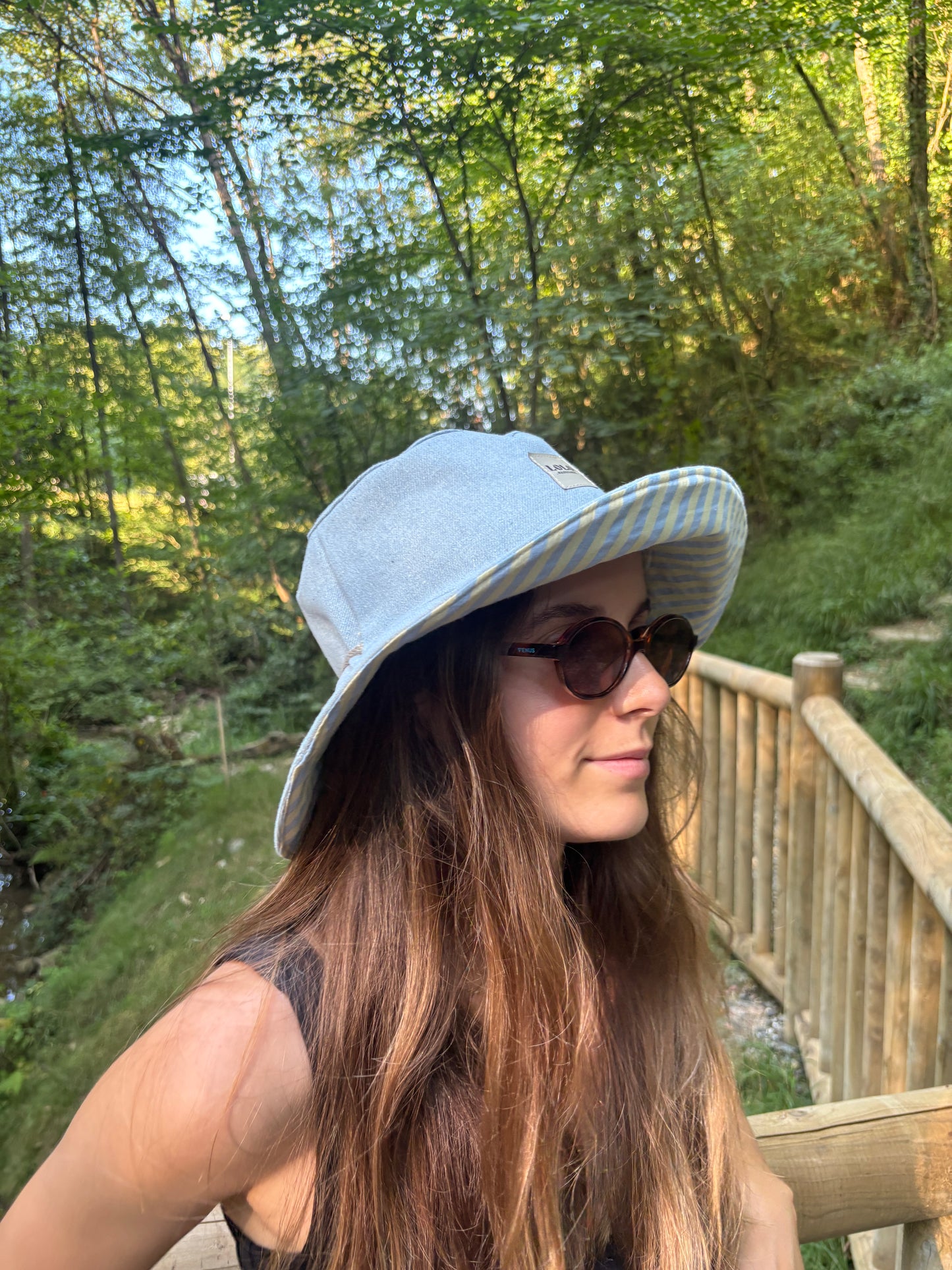 Bucket hat denim azul