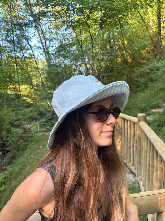 Bucket hat denim azul