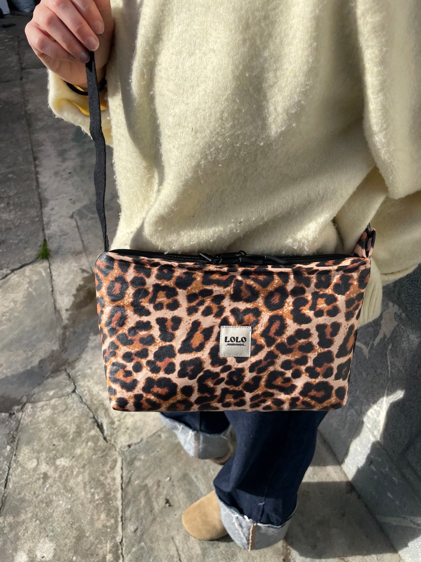 Bolso rectangular leopardo impermeable