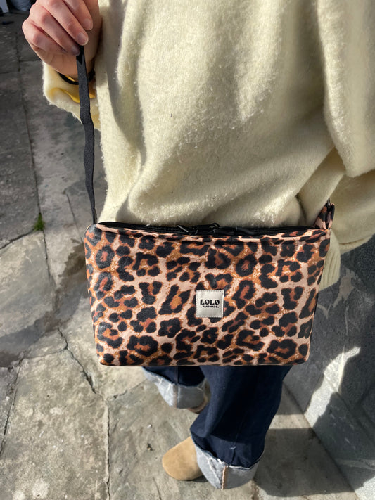 Bolso rectangular leopardo impermeable