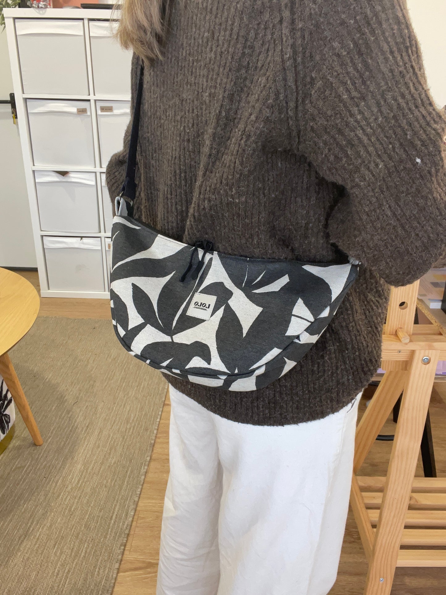 Bolso moon hojas bicolor
