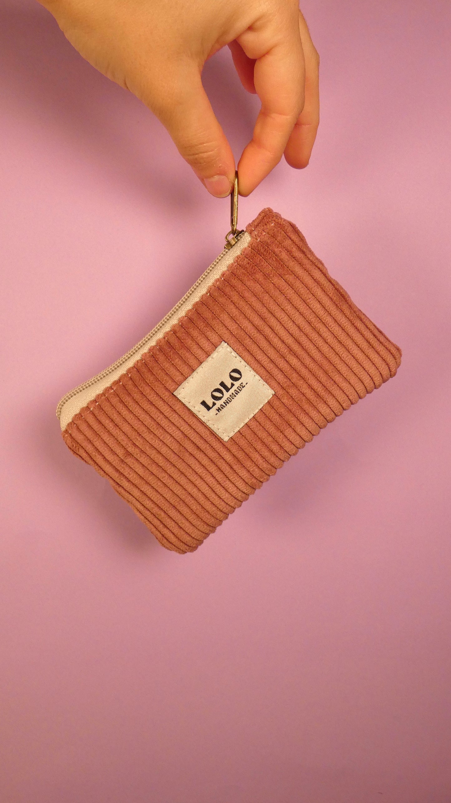 Cartera pink pana