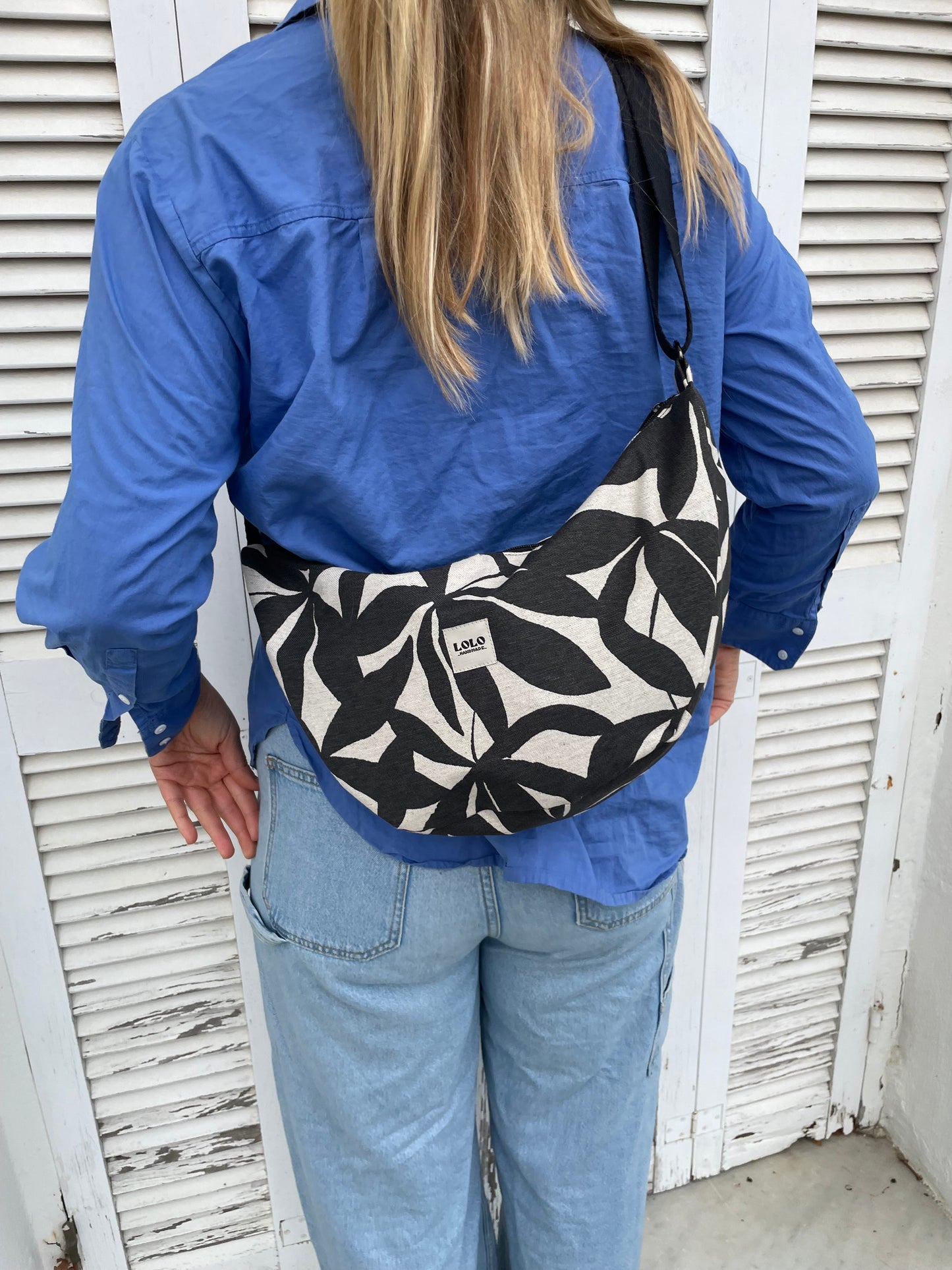 Bolso moon XL hojas bicolor