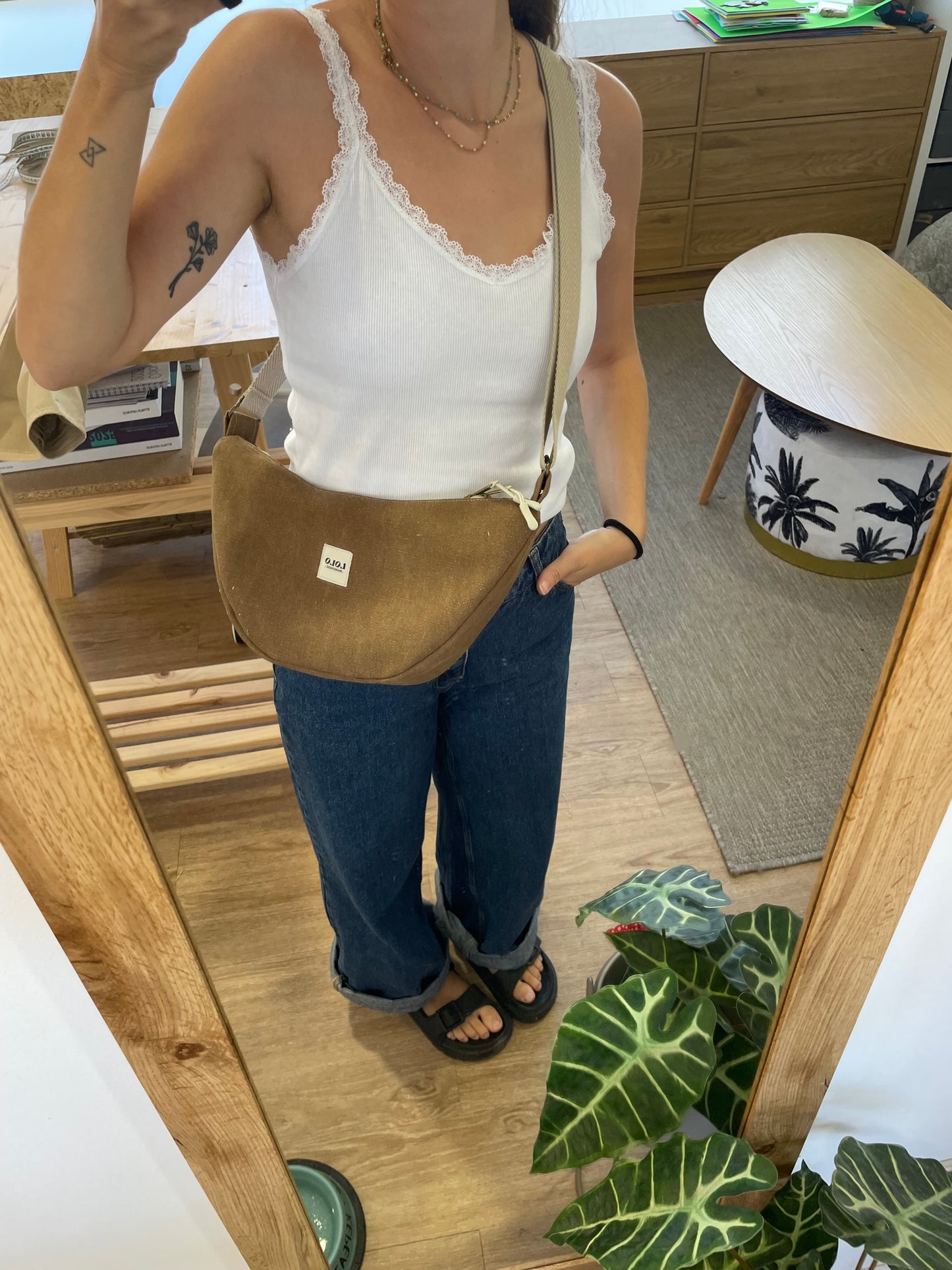 Bolso moon marrón vintage