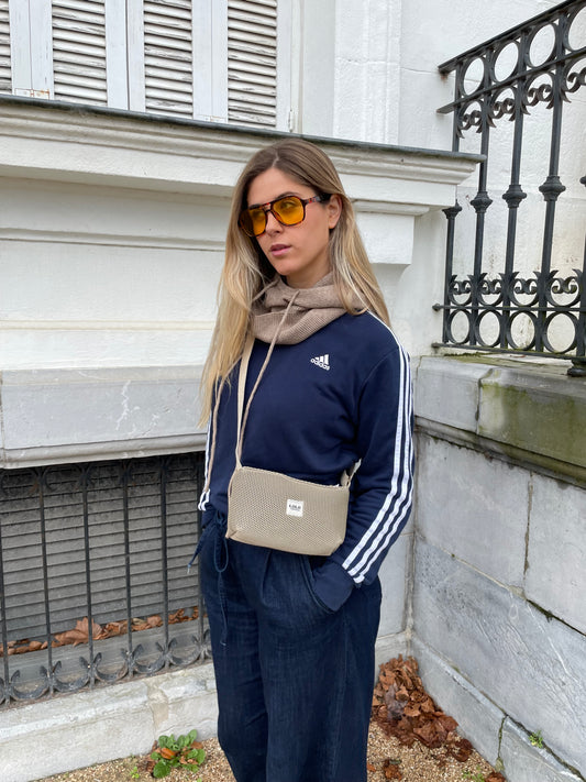 Bolso pocket malla 3D taupe