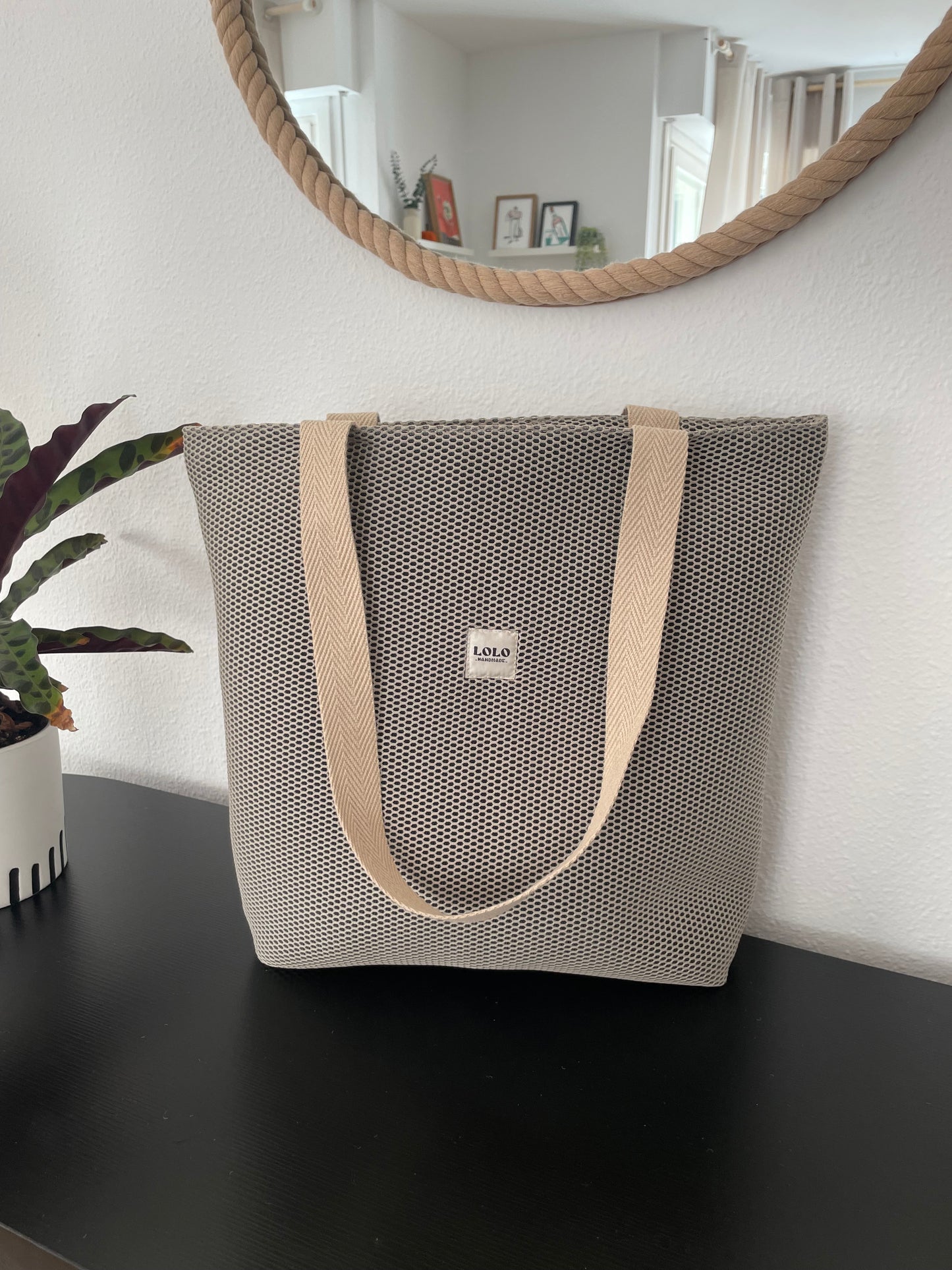 Tote bag malla 3D piedra